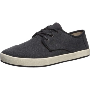 image:imageTOMS Mens Alpargata Classic Slipon Espadrille TextileSynthetic UpperBlack Washed Canvas