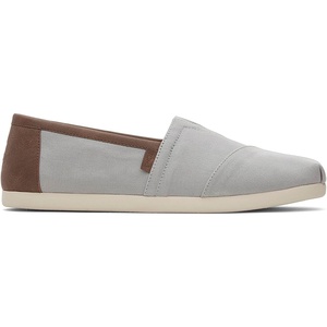 image:imageTOMS Mens Alpargata Classic Slipon Espadrille TextileSynthetic UpperDrizzle Grey Brushed TwillTan Synthetic Trim