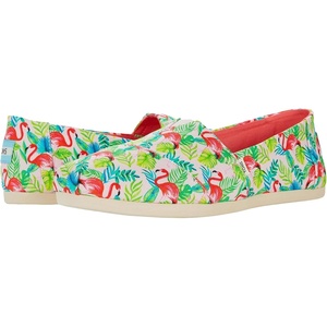 image:imageTOMS Mens Alpargata Classic Slipon Espadrille TextileSynthetic UpperPink Pearl Paper Source Flamingo Print