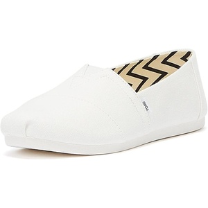 image:imageTOMS Mens Alpargata Classic Slipon Espadrille TextileSynthetic UpperWhite Recycled Cotton Canvas