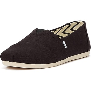 image:imageTOMS Womens Alpargata Classic SlipOn Espadrille Textile UpperBlack Recycled Cotton Canvas