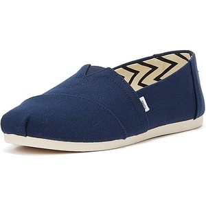 image:imageTOMS Womens Alpargata Classic SlipOn Espadrille Textile UpperNavy Recycled Cotton Canvas