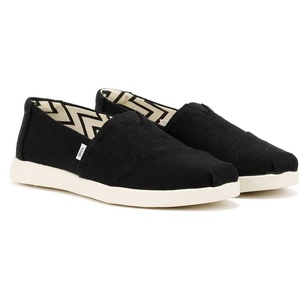 image:imageTOMS Womens Alpargata Plus Slip On Espadrille Textile Upper Relaxed Fit CloudBound Insole Stretchy Easy On and OffBlack Heritage Canvas