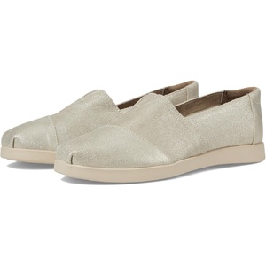 image:imageTOMS Womens Alpargata Plus SlipOn ShoesChampagne Metallic Suede