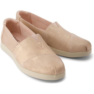 image:imageTOMS Womens Alpargata Plus SlipOn ShoesPale Rose Metallic Suede