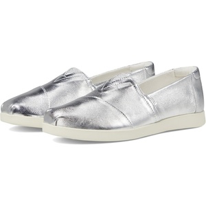 image:imageTOMS Womens Alpargata Plus SlipOn ShoesSilver Metallic Nappa Leather