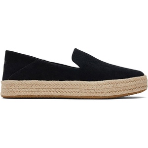 image:imageTOMS Womens Carolina Slipon Espadrille Leather UpperBlack Suede