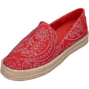 image:imageTOMS Womens Carolina Slipon Espadrille Textile UpperFlame Botanical Eyelet