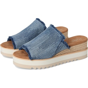 image:imageTOMS Womens Diana Mule SandalsDark Sky Textured DenimFray