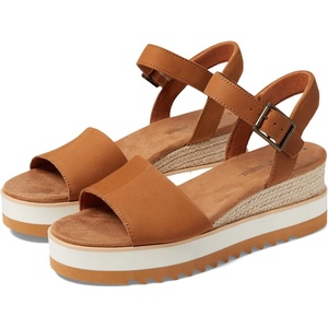 image:imageTOMS Womens Diana Wedge Sandal Leather Upper CloudBound InsoleTan