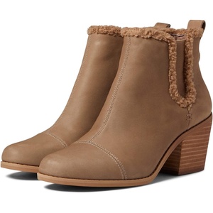 image:imageTOMS Womens EverlyTaupe Grey LeatherFaux Shearling