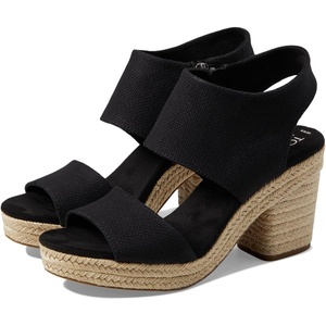 image:imageTOMS Womens Majorca Platform Sandal Textile UpperBlack Basket Weave