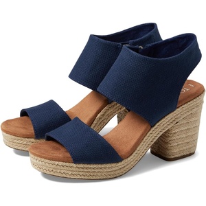 image:imageTOMS Womens Majorca Platform Sandal Textile UpperNavy Basket Weave