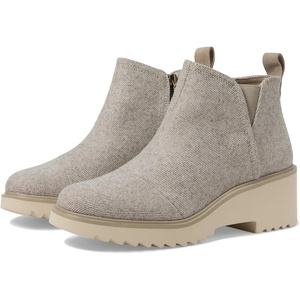image:imageTOMS Womens Maude Wedge Boot Leather Upper OrthoLite Insole Side Zip LightweightNatural Shimmer