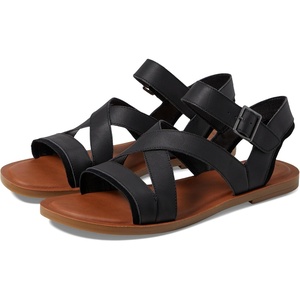 image:imageTOMS Womens Sloane Sandal LeatherSuede UpperBlack LeatherSuede
