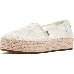 image:imageTOMS Womens Valencia Platform Espadrille Textile Upper OrthoLite Insole  AllDay Comfort Padded Heel Easy OnOff Lightweight Feel Closed Toe Summer Shoes Espadrilles for WomenEgret Floral Crochet
