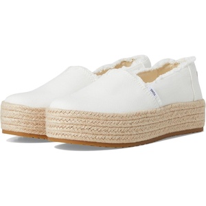 image:imageTOMS Womens Valencia Platform Espadrille Textile Upper OrthoLite Insole  AllDay Comfort Padded Heel Easy OnOff Lightweight Feel Closed Toe Summer Shoes Espadrilles for WomenWhite